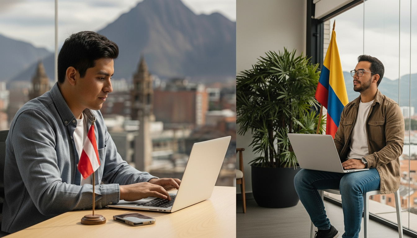 Emprendedores en Perú y Colombia